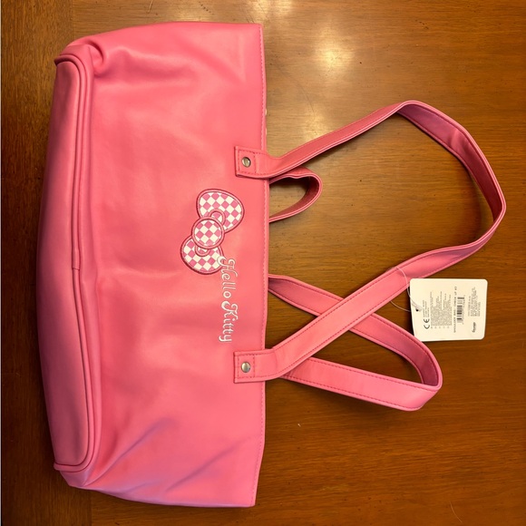 Hello Kitty 2007 Pink and white checkered shoulder purse bag - Picture 5 of 7